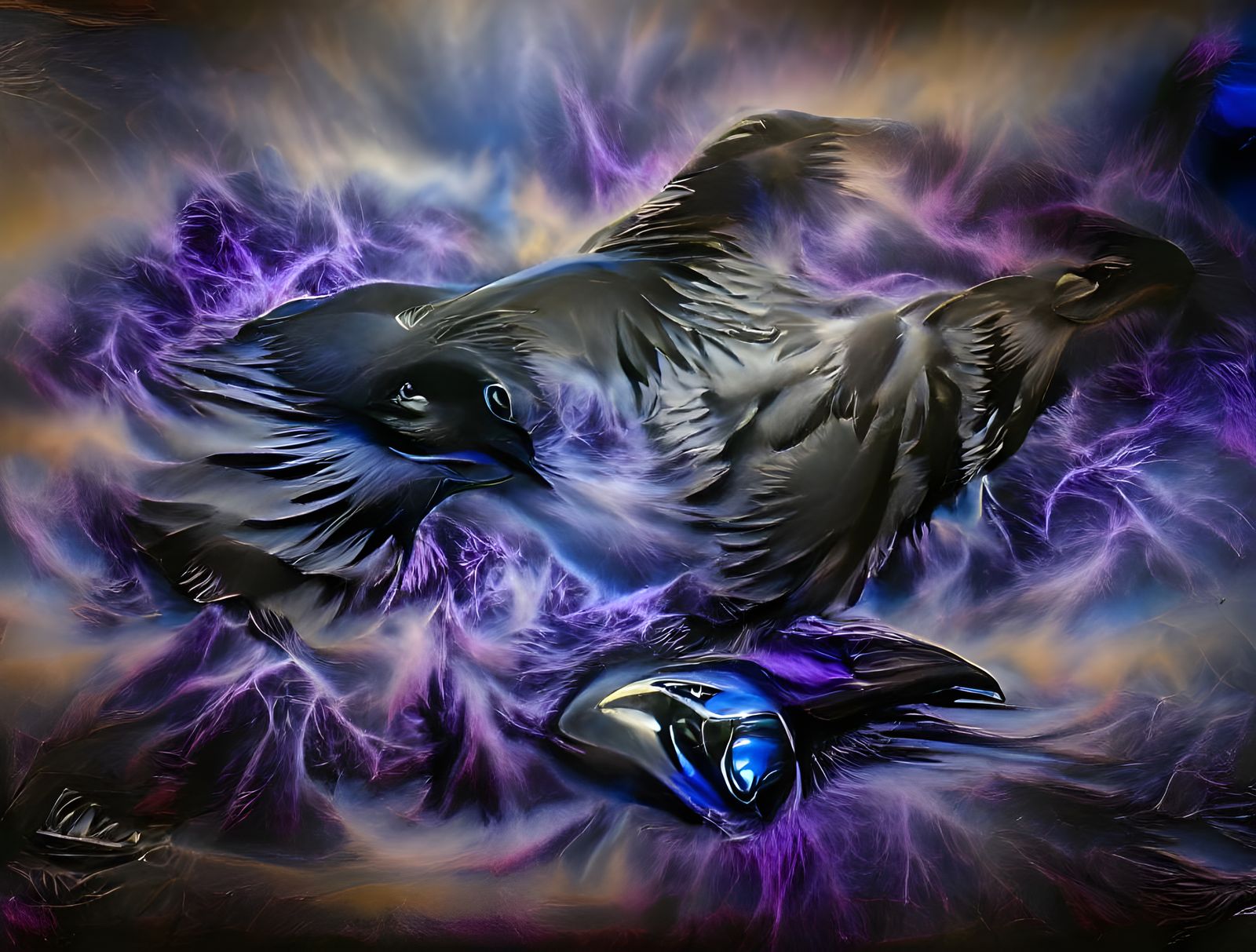 Raven, 8k resolution, airbrush art