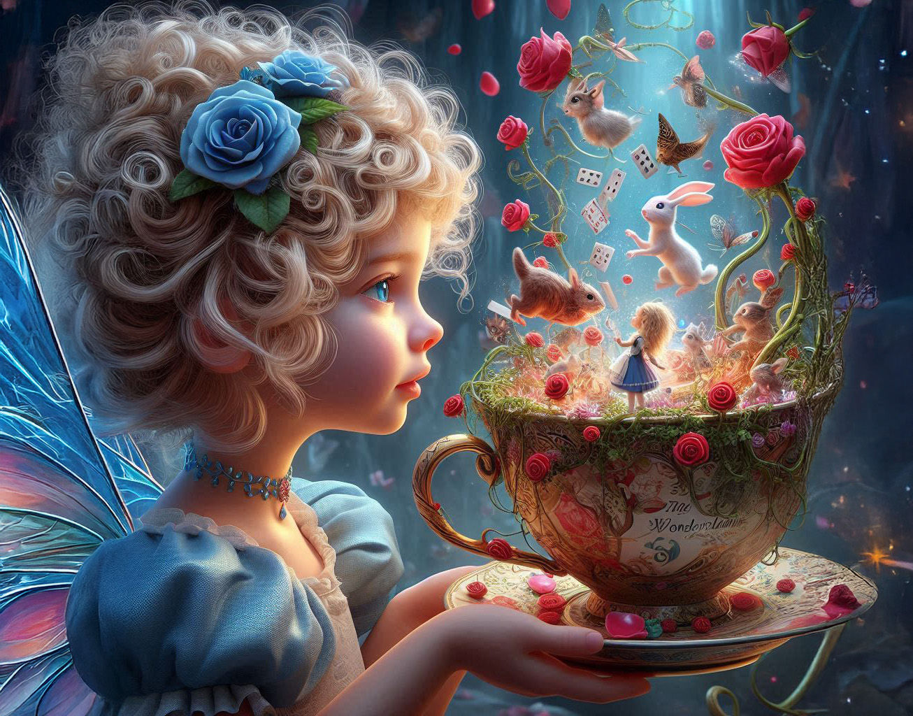 Alicia and the Wonderland cup of Magic