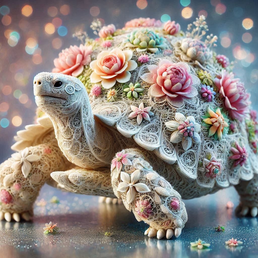 White Lace and Flower Tortoise