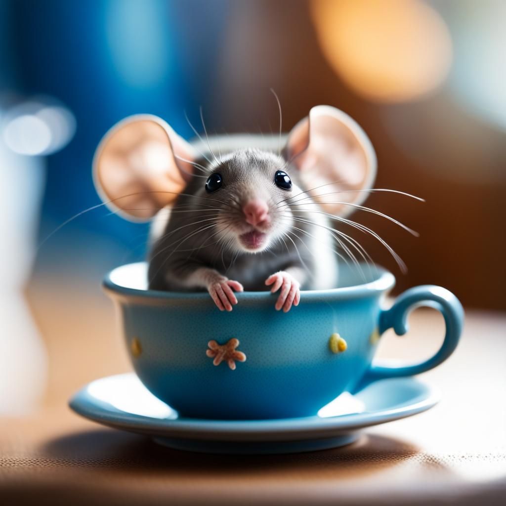 KitKat sitting in a Tea Cup