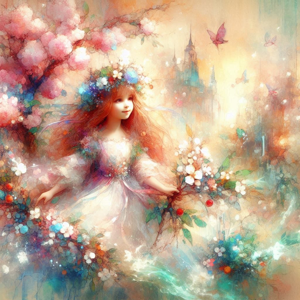 double exposure beautiful fantasy DALL-E 3 portrait landscape..