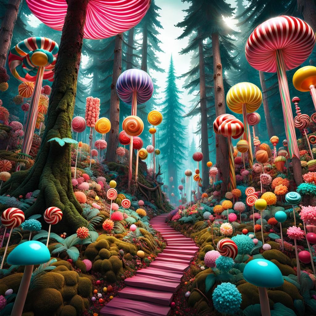 Lollipop forest (Maximalism Daily Challenge)  by @Revenant_