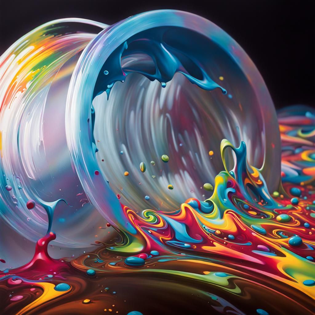 Illuminated Graffiti Art in Splash Art Style