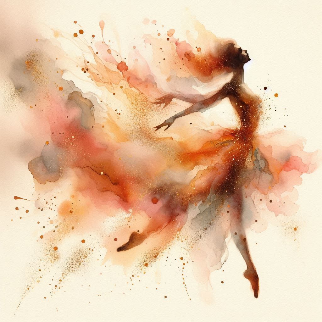 Watercolor mist dance