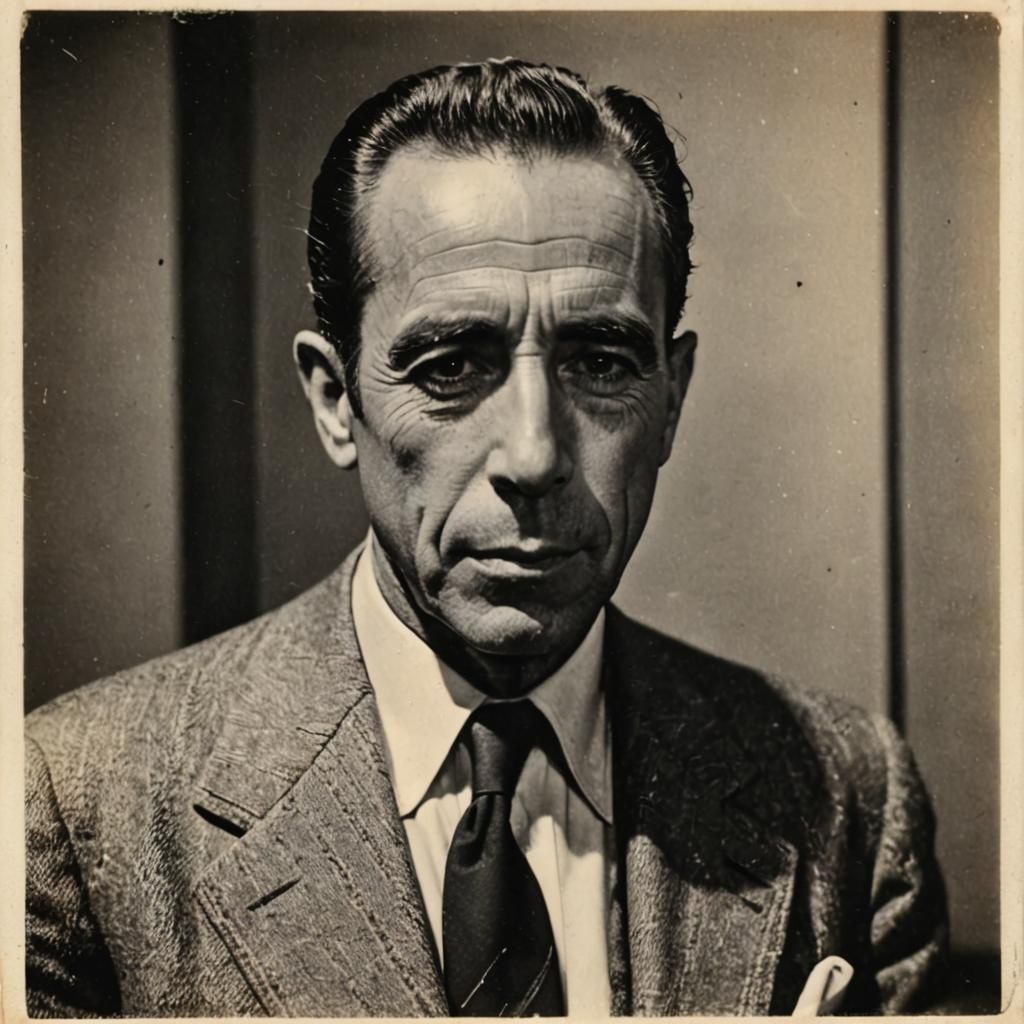 Polaroid Vintage photography of Humphrey Bogart