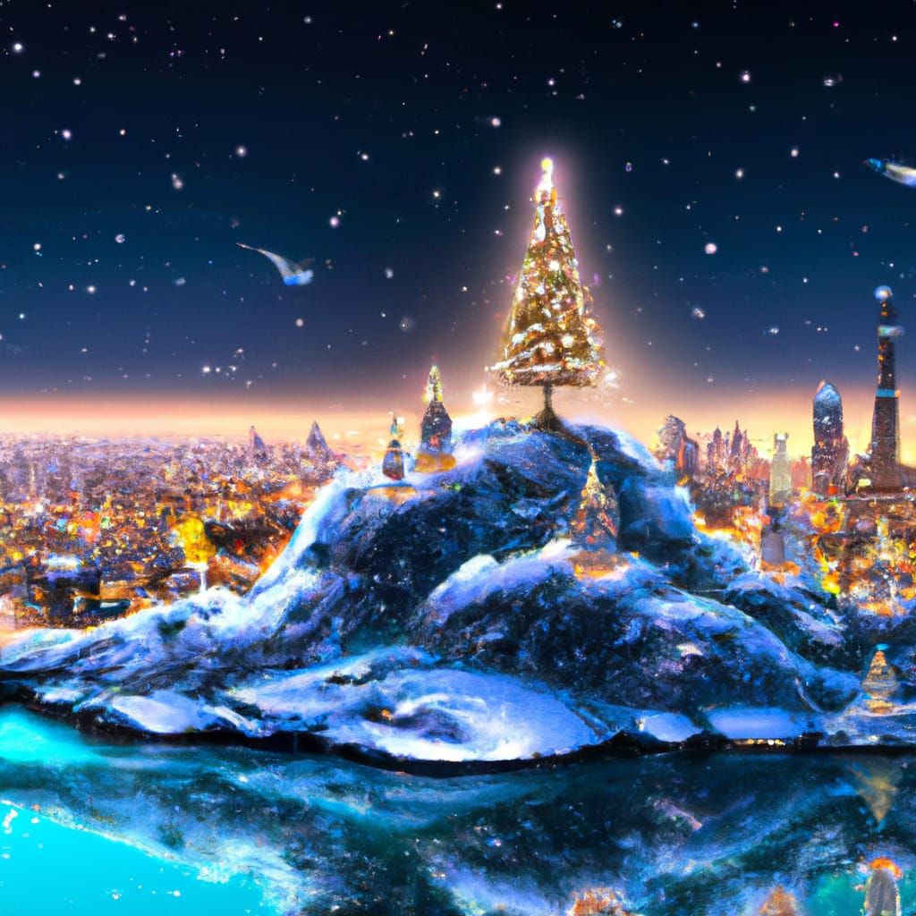 Christmas night in the city