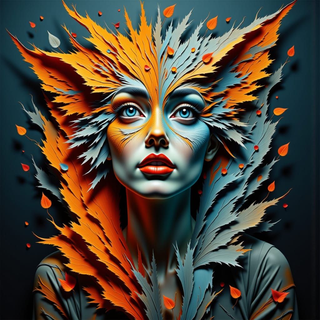 <lora:Abstract Me:1.0> Abstract  images blend into who I will become organized into masks Je me souviens des mouvements hésitants de mes rêv...