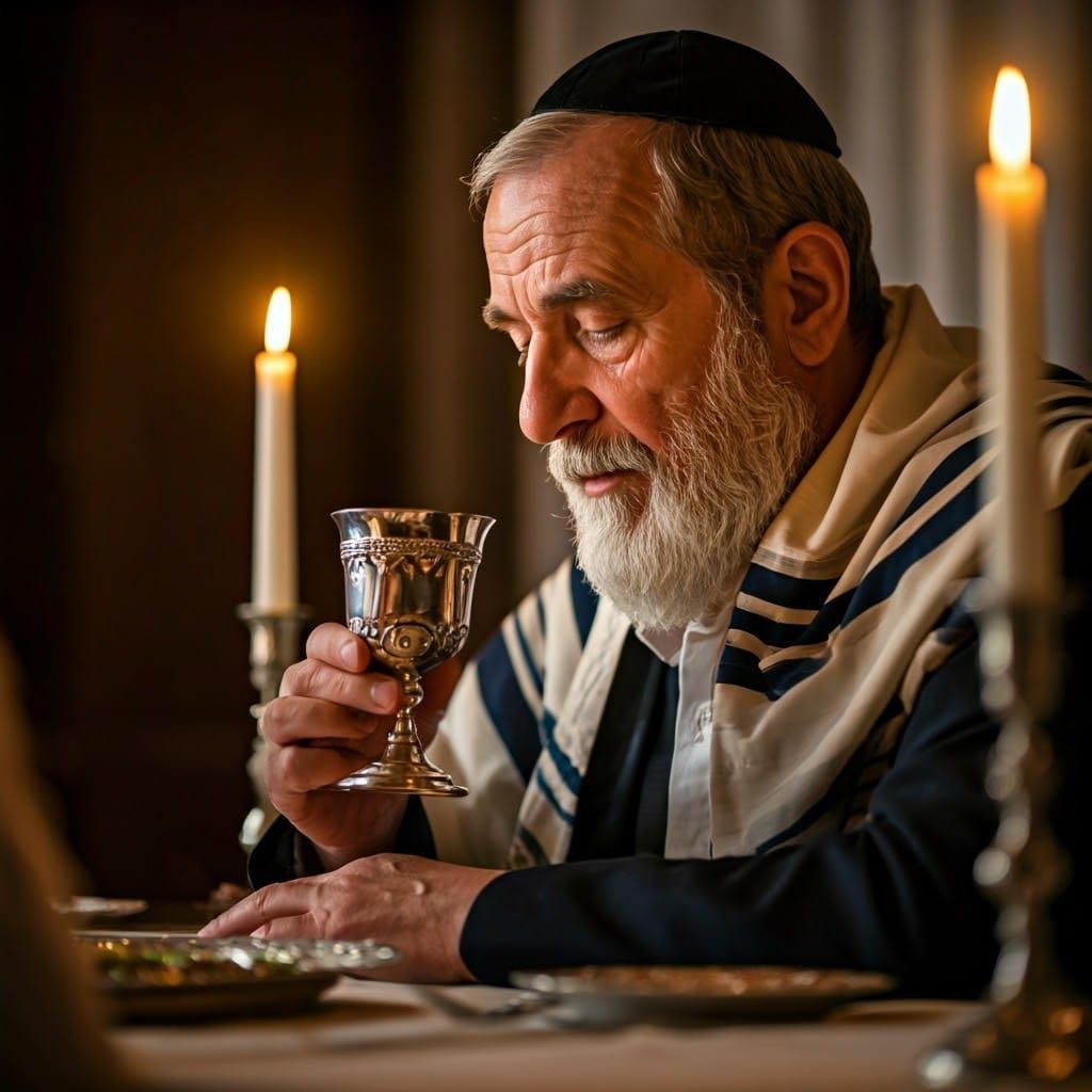 Shabbat Blessing: A Warmly Lit Portrait