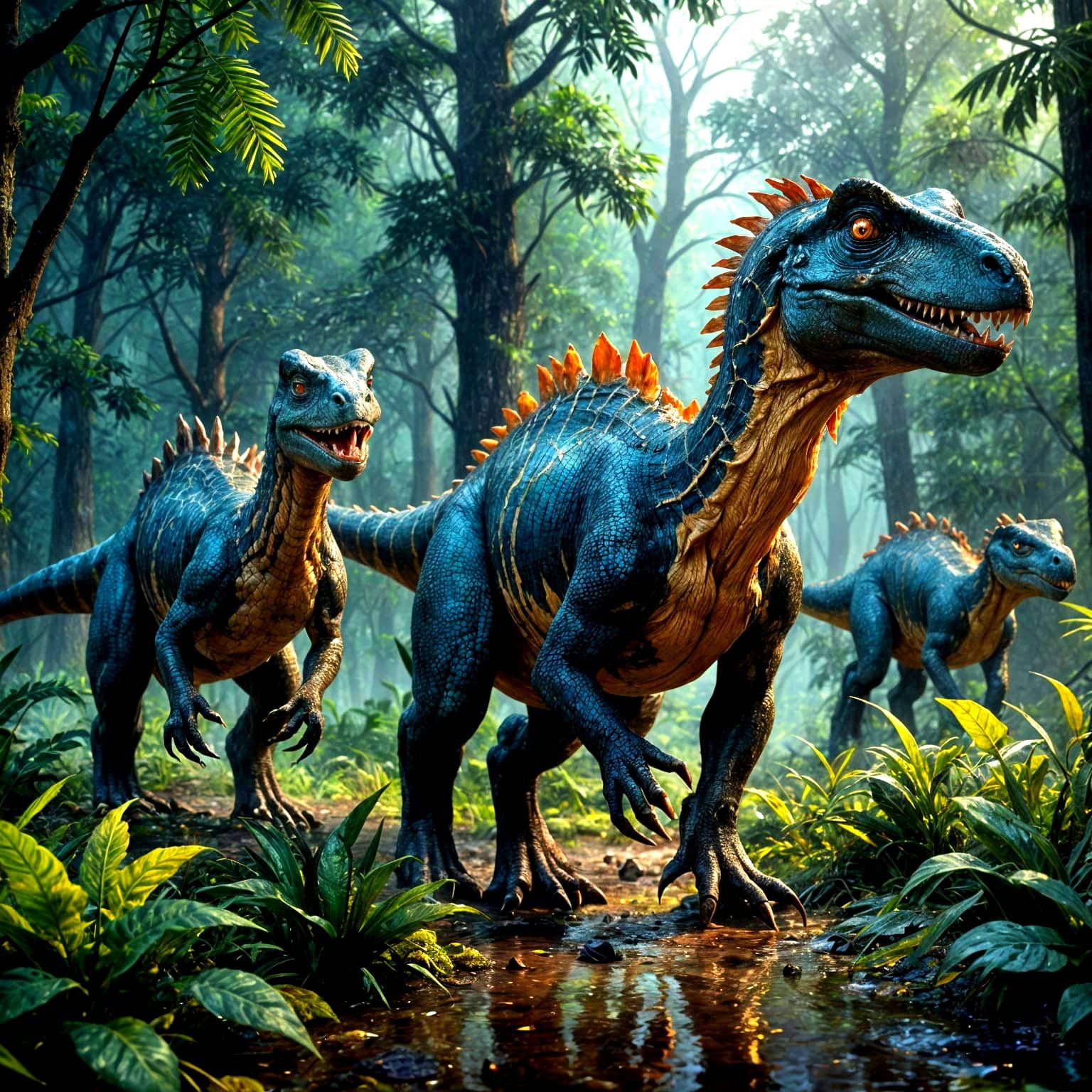 Jurassic Trio  by @The-Casper