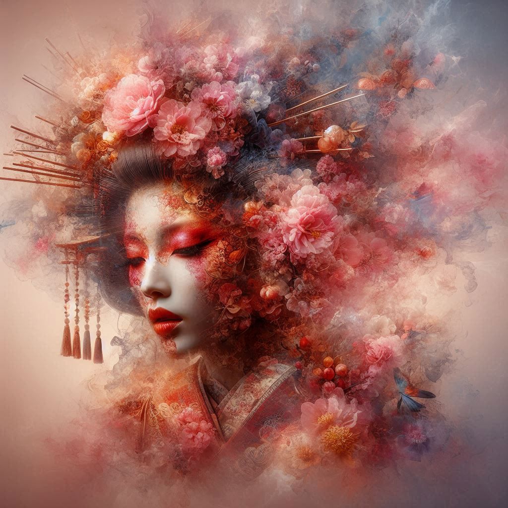 double exposure beautiful fantasy portrait landscape..