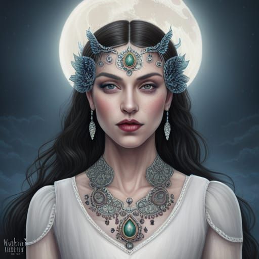 Moon Goddess - AI Generated Artwork - NightCafe Creator