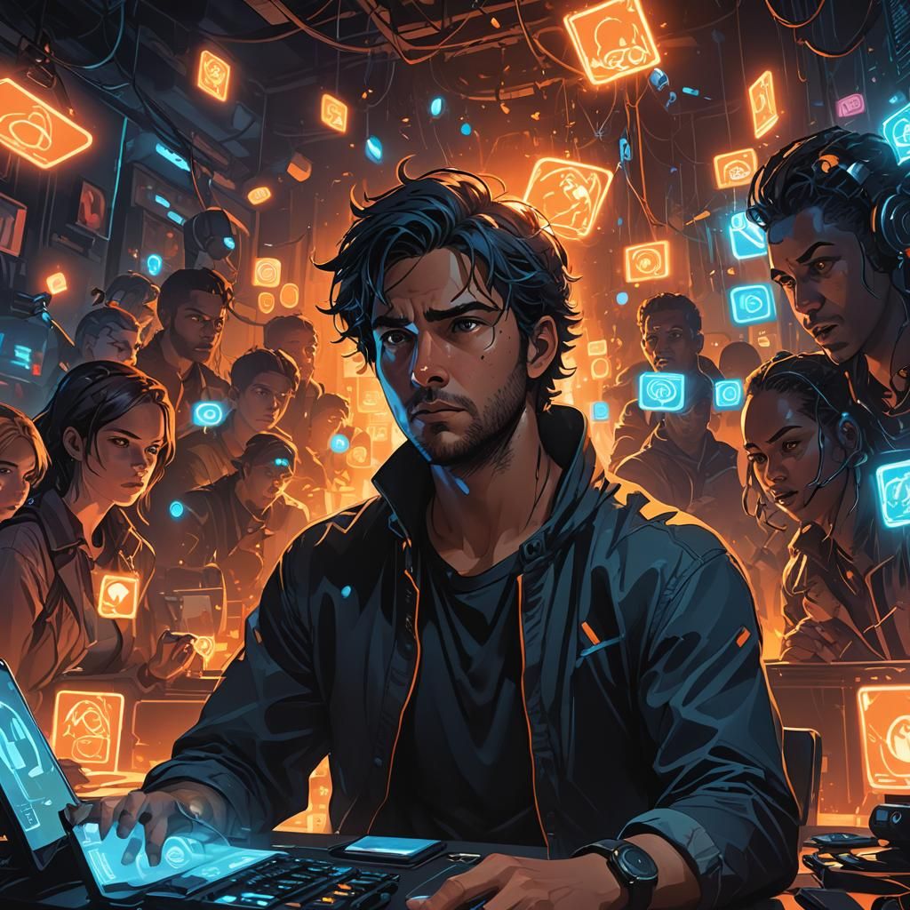 The protagonist is being stalked and manipulated by a group of people using WhatsApp messenger group chats to stay one step ahead of him