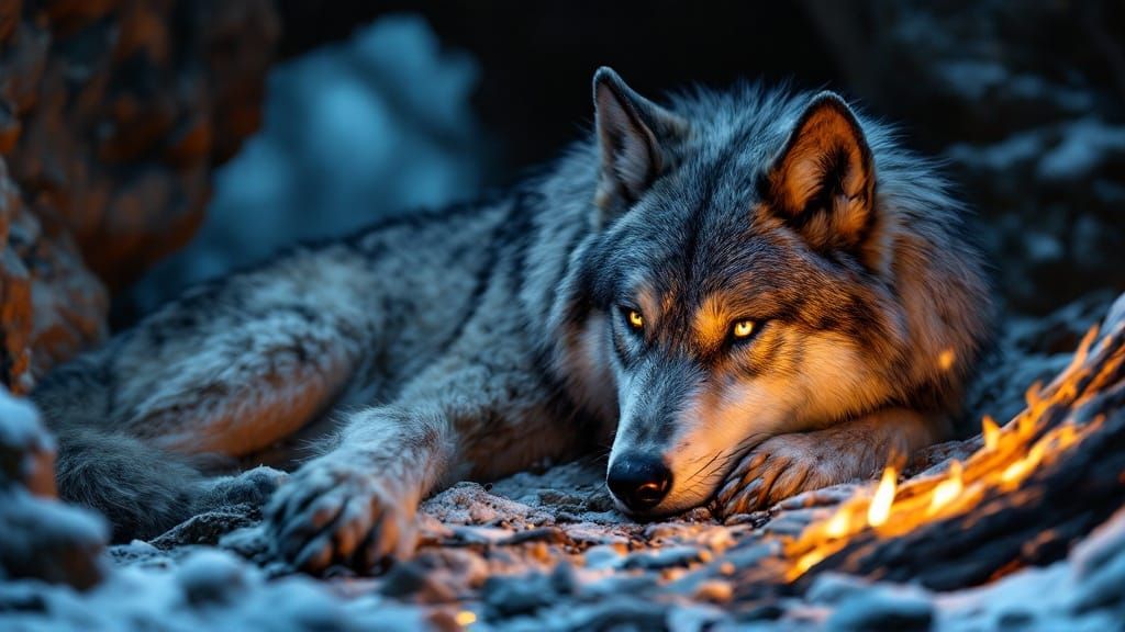 The first domesticated wolf.   by @harzilla