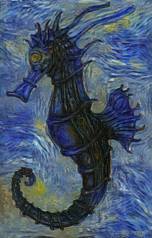 Starry night seahorse 