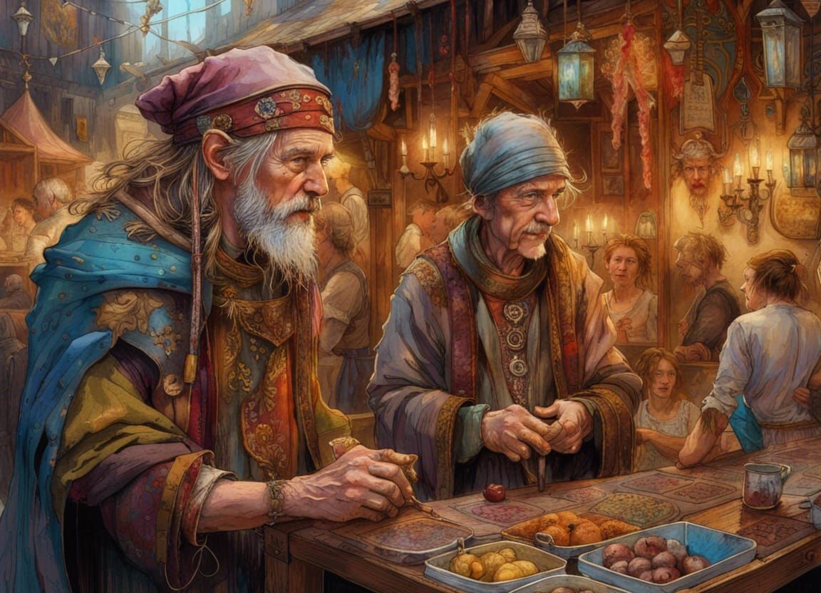 Asking for a bargain on medieval market  by @StarlaBlaise