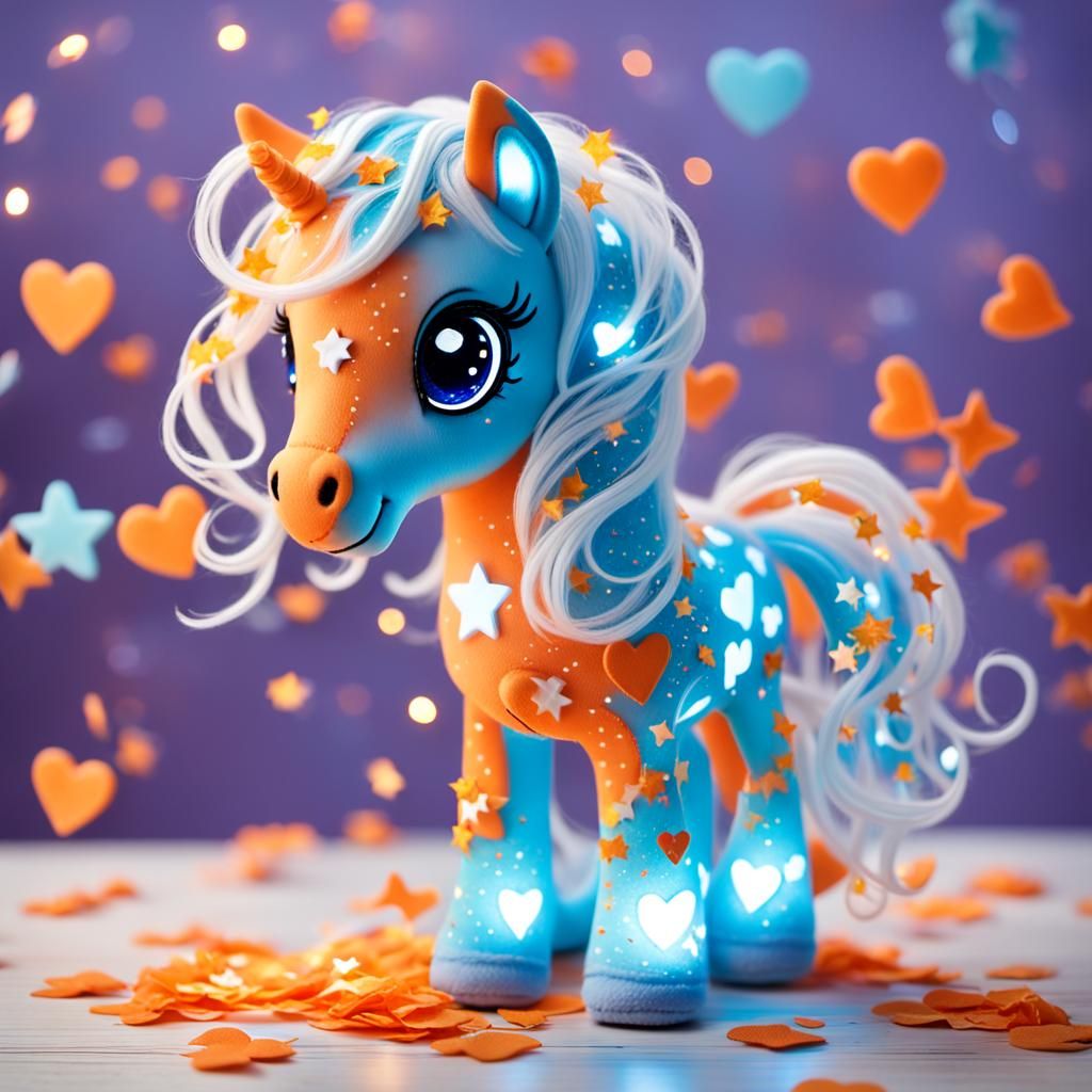 Glowing Confetti Unicorn