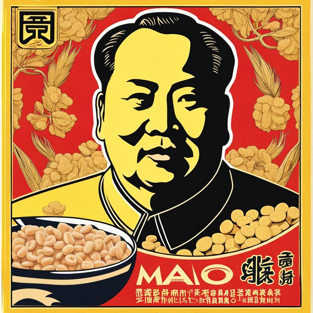 Mao branded cereal box AI Generated Artwork NightCafe Creator