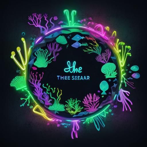 Under the Sea neon colors and glowing