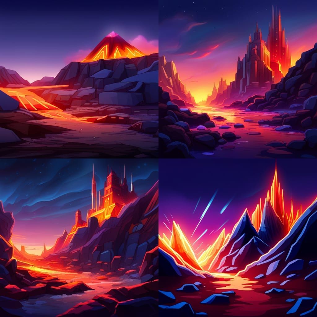 Neon magma - AI Generated Artwork - NightCafe Creator