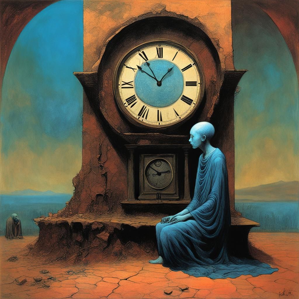 Generate Zdzisław Beksiński, umbria, sanguine Generate  cLOC...