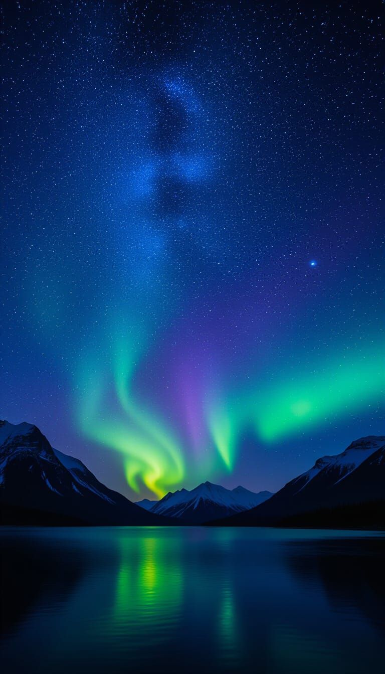 Vivid Aurora Borealis Illuminates the Night Sky