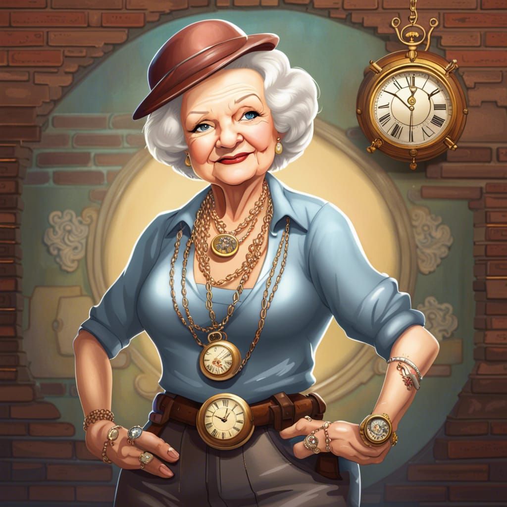 Betty White Hip Hop - AI Generated Artwork - NightCafe Creator