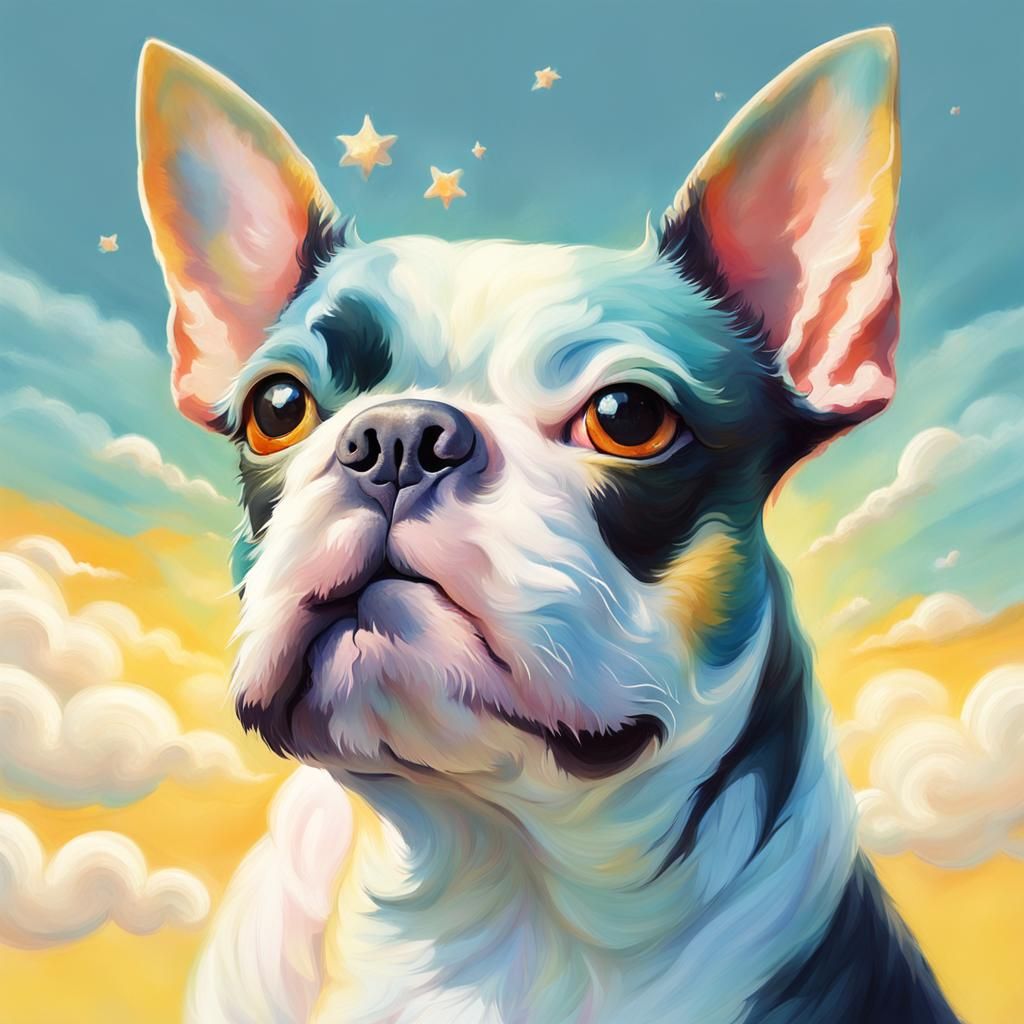 Magical Boston Terrier Daylight - AI Generated Artwork - NightCafe Creator