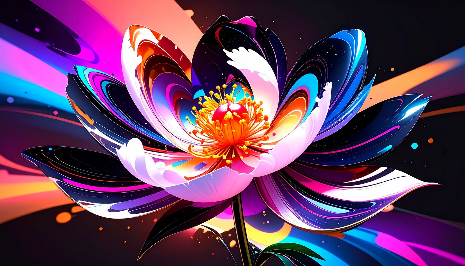 Surreal Abstract Peony Bloom