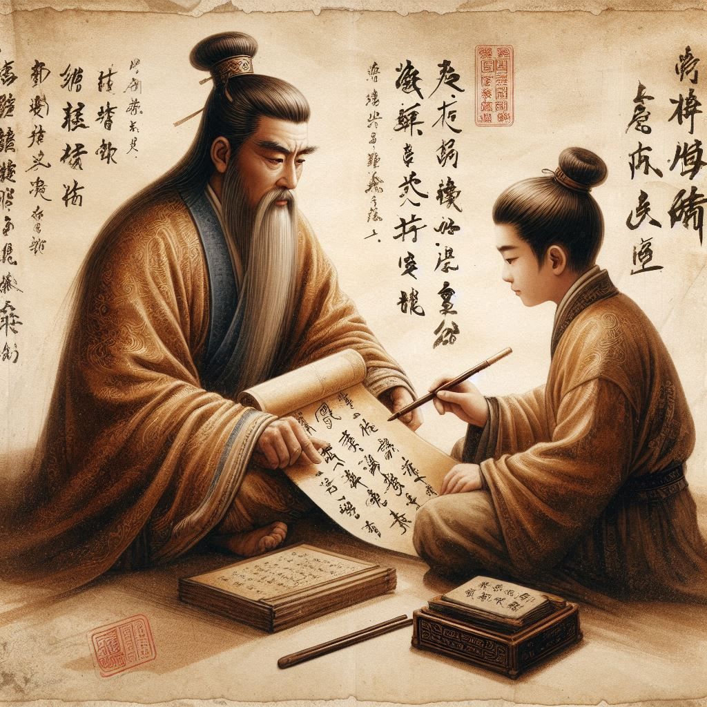 At the foot of the master