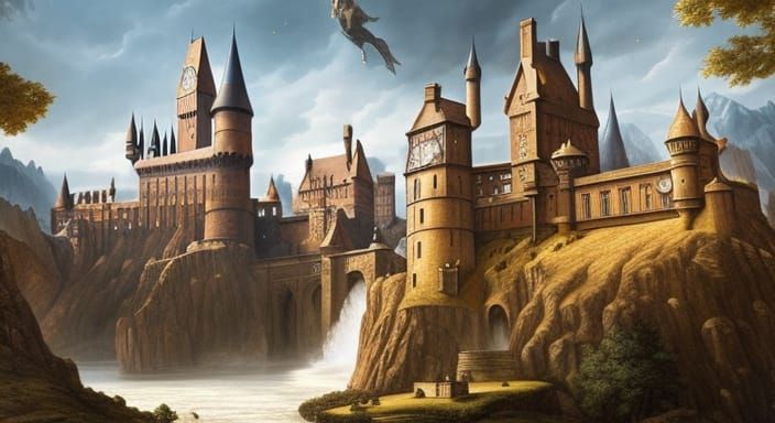 Hogwarts building by Michaelangelo - AI Generated Artwork - NightCafe ...