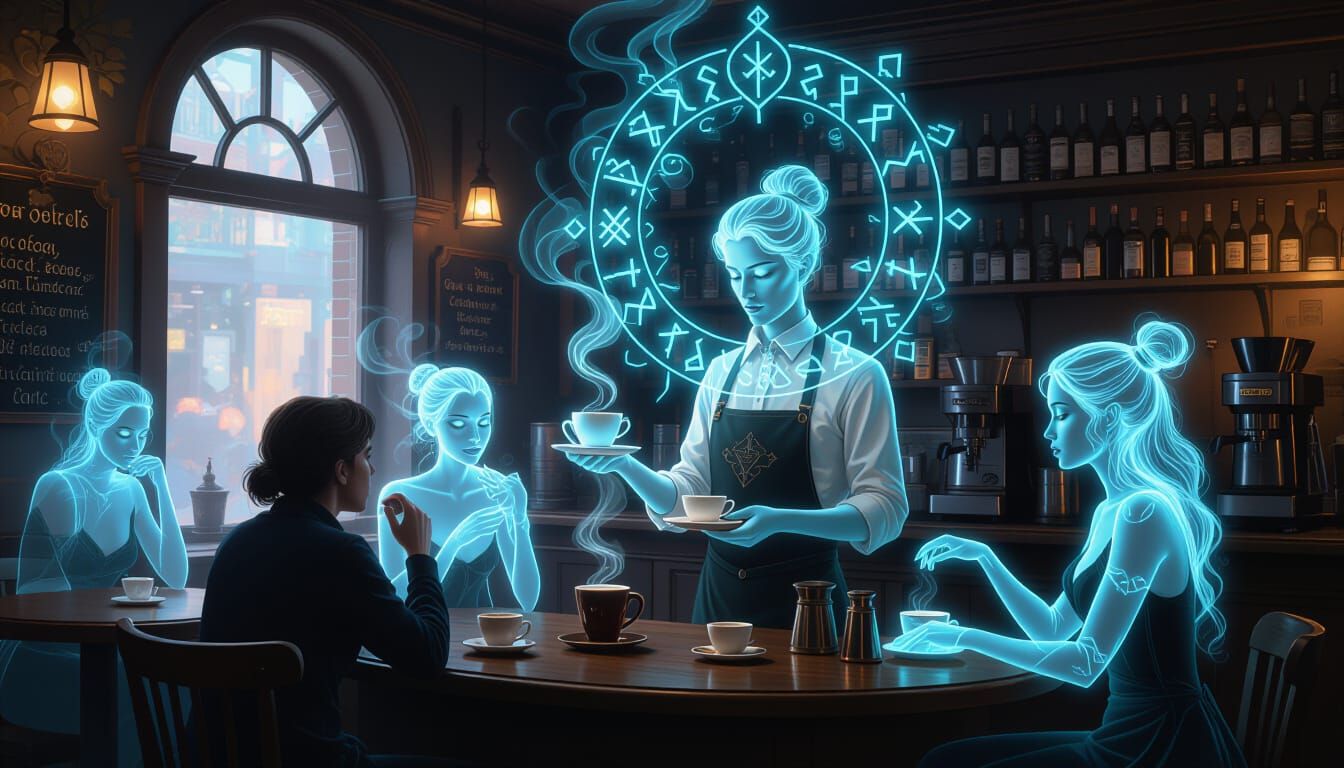 The Spectral Cafe  by @Virtue_Knight777