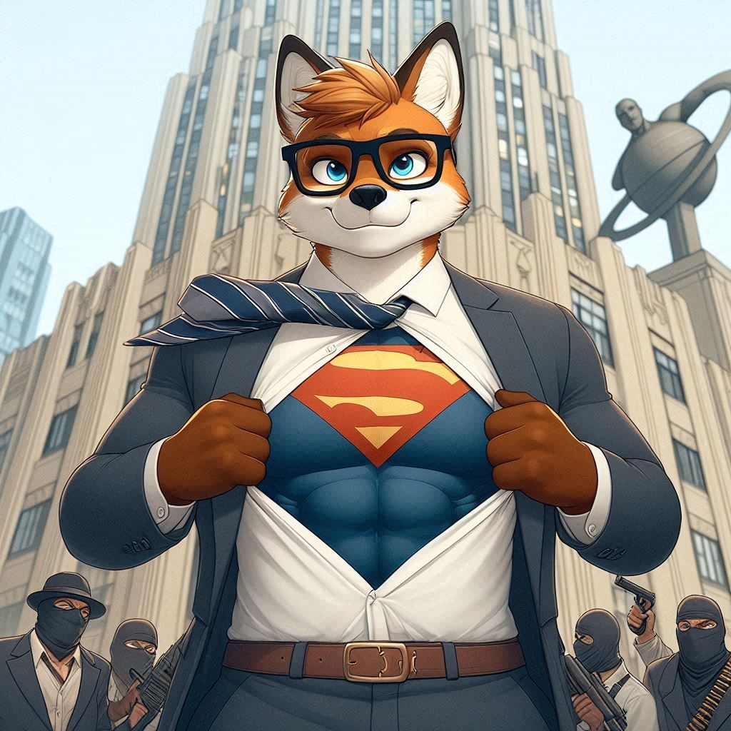 Relaxed fox fears nothing