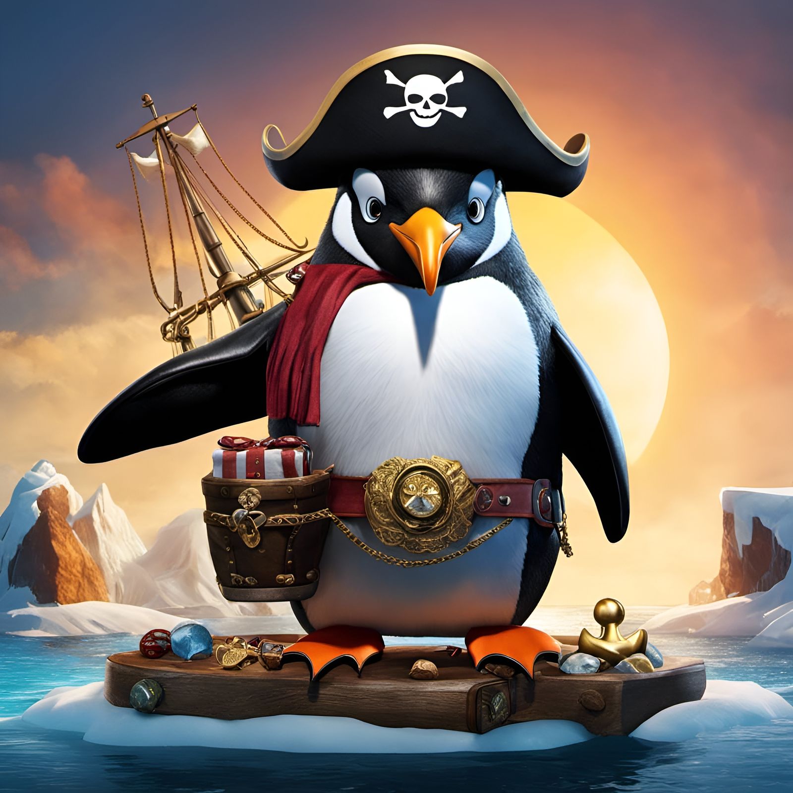 Pedro the Pirate Penguin - AI Generated Artwork - NightCafe Creator