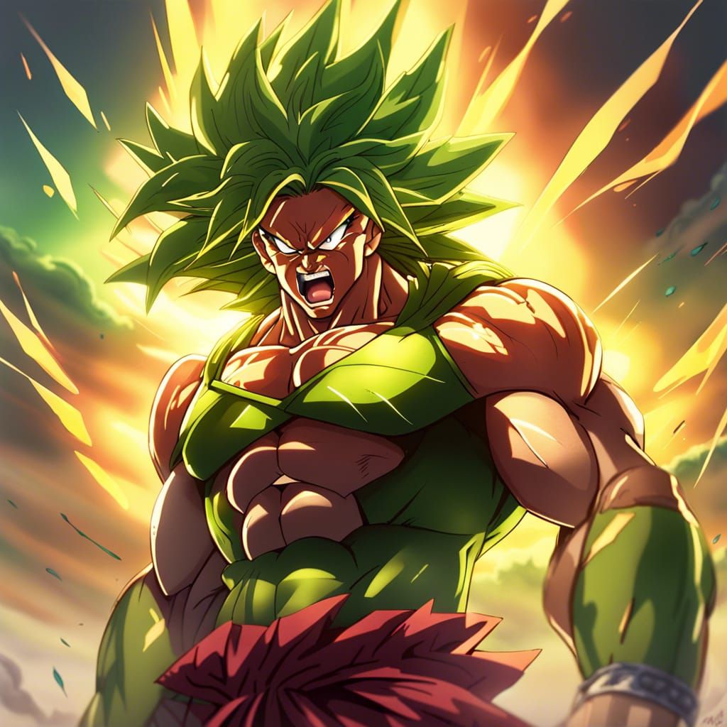 Broly in rage - AI Generated Artwork - NightCafe Creator