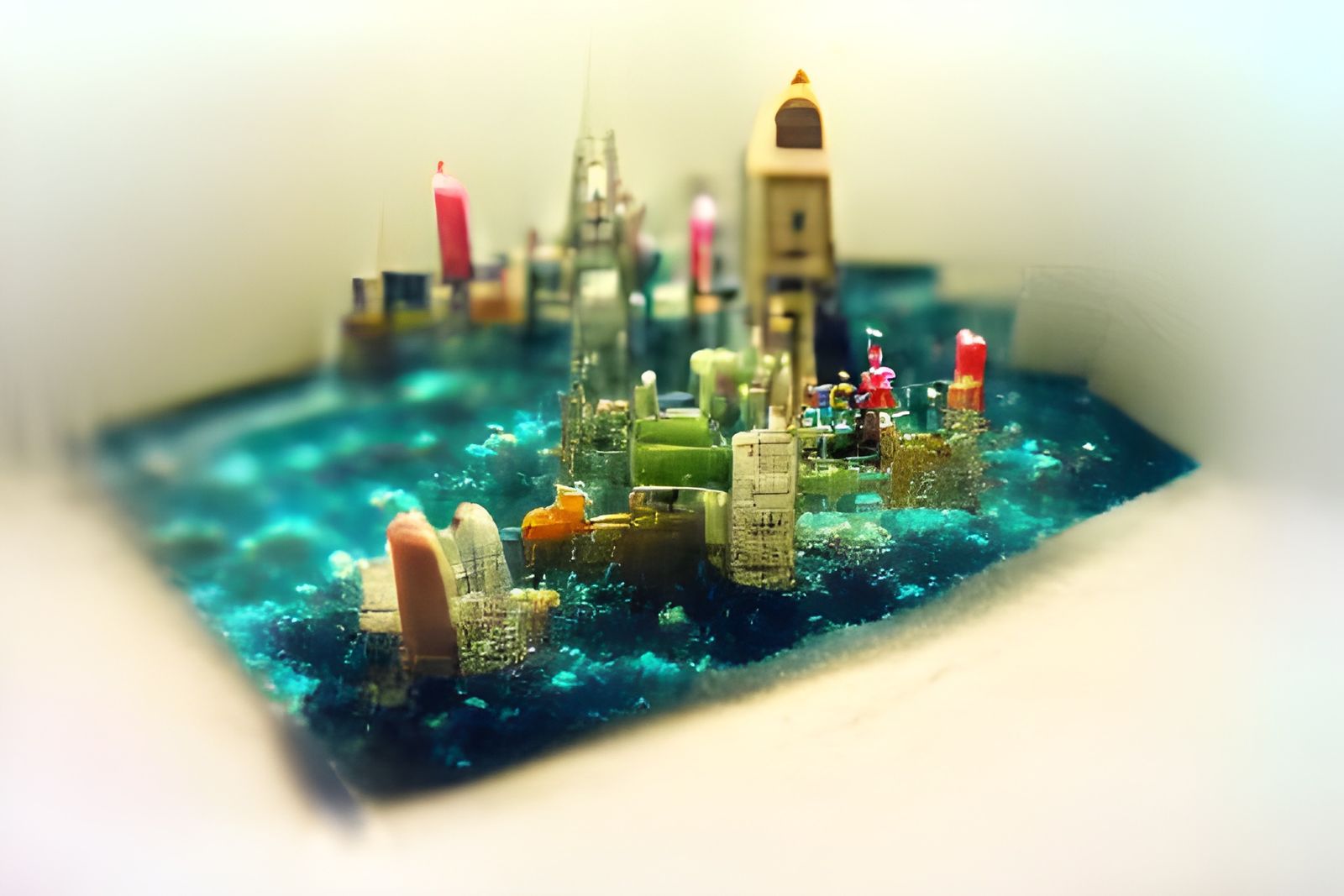 🔻🏙️🚰 MINIATURE CITY IN THE SEA
