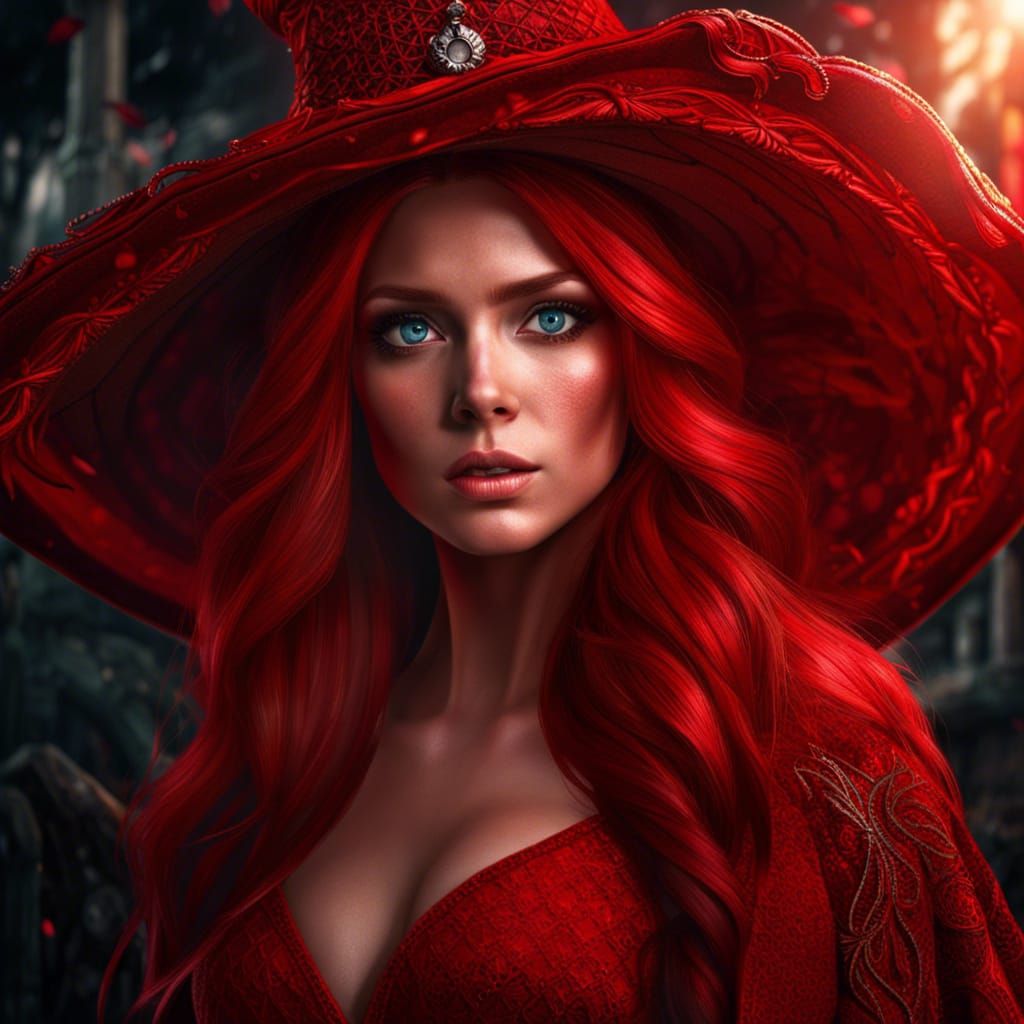 Red Witch - AI Generated Artwork - NightCafe Creator