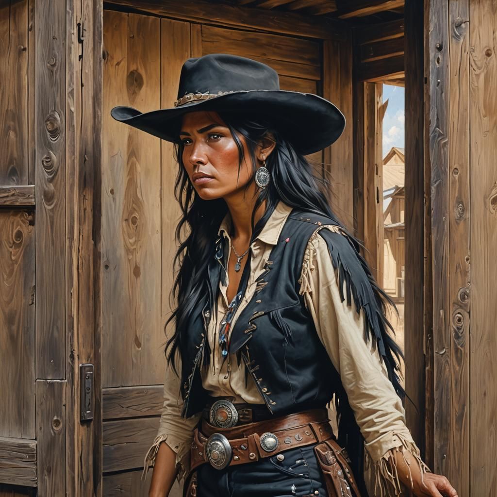 Head and shoulders portrait of a stunning native American woman with ...