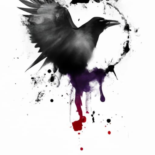 SDXL Ink splash Raven