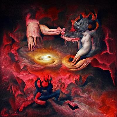 Creation of hell by cosmic power