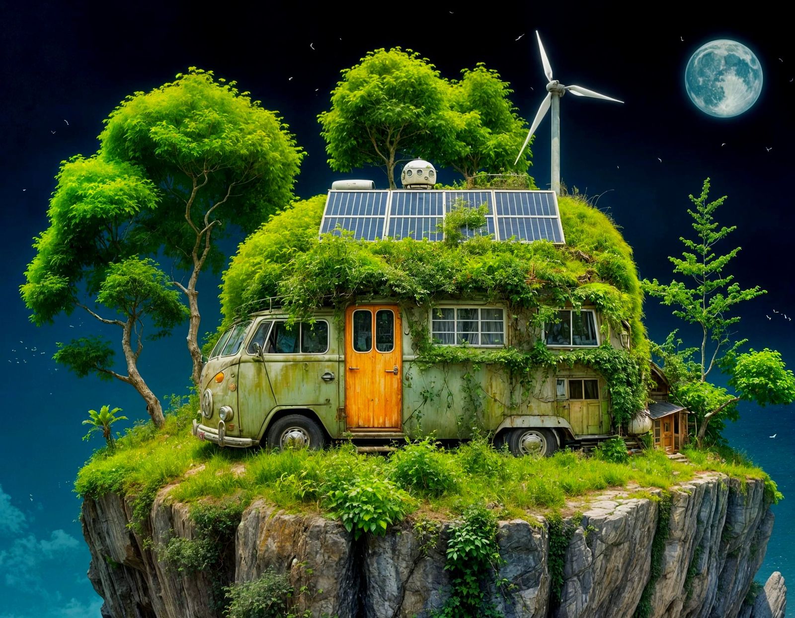 Solarpunk Hippies Eco Settlement   by @Nikko P
