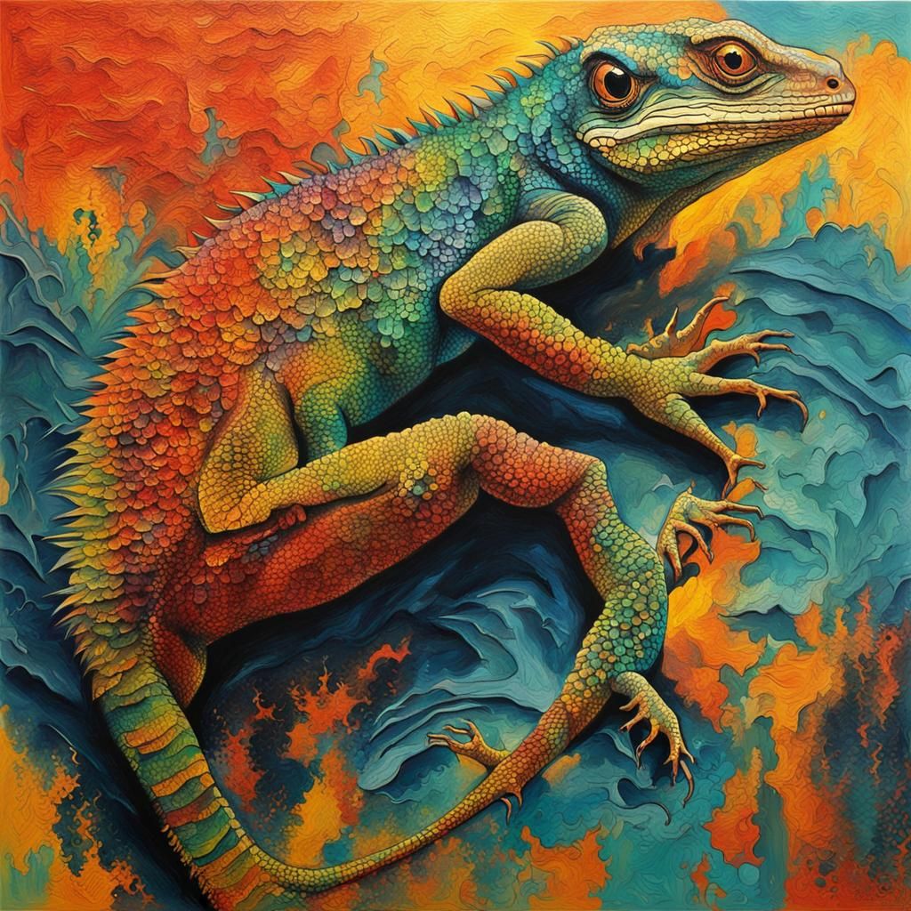 A lizard - AI Generated Artwork - NightCafe Creator