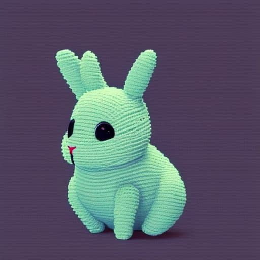 Cute little yarn animal AI Generated Artwork NightCafe Creator