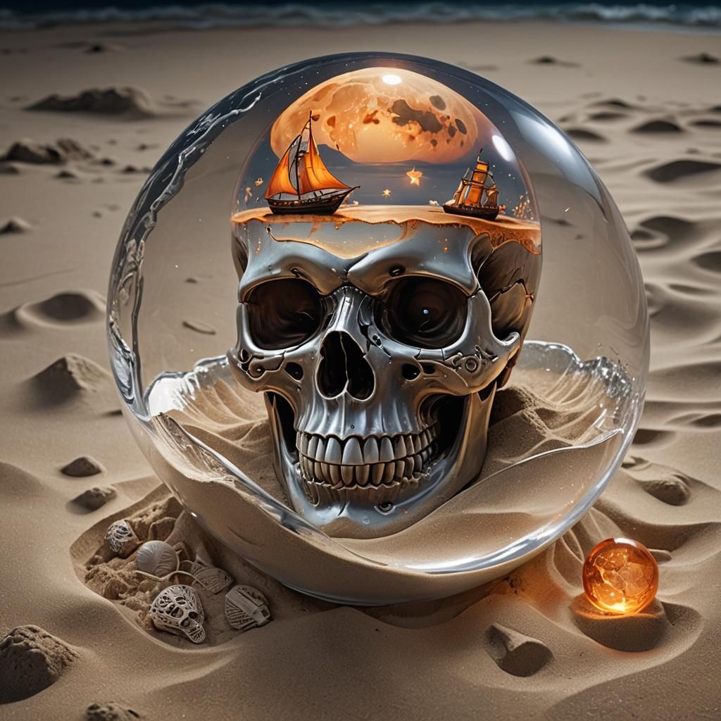 Crystal Skull's Magical World: Ship Under Moonlight