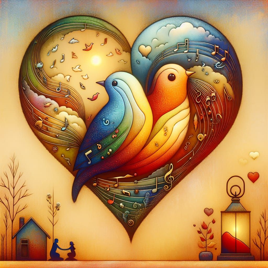 Bird of Hope Singing in the Heart