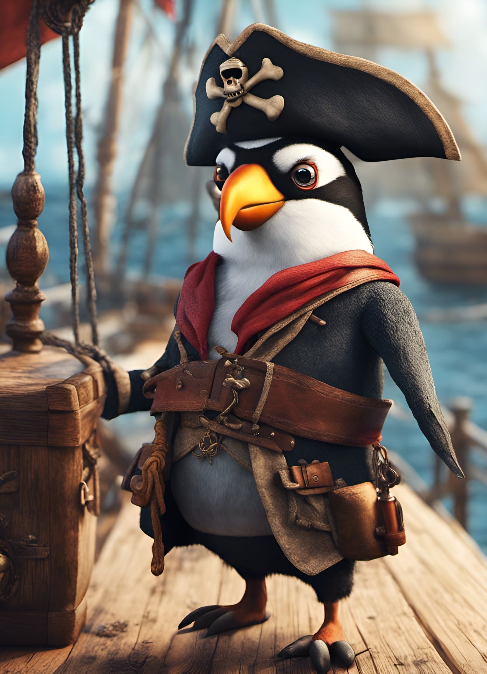 Pirate Penguin Pete - AI Generated Artwork - NightCafe Creator