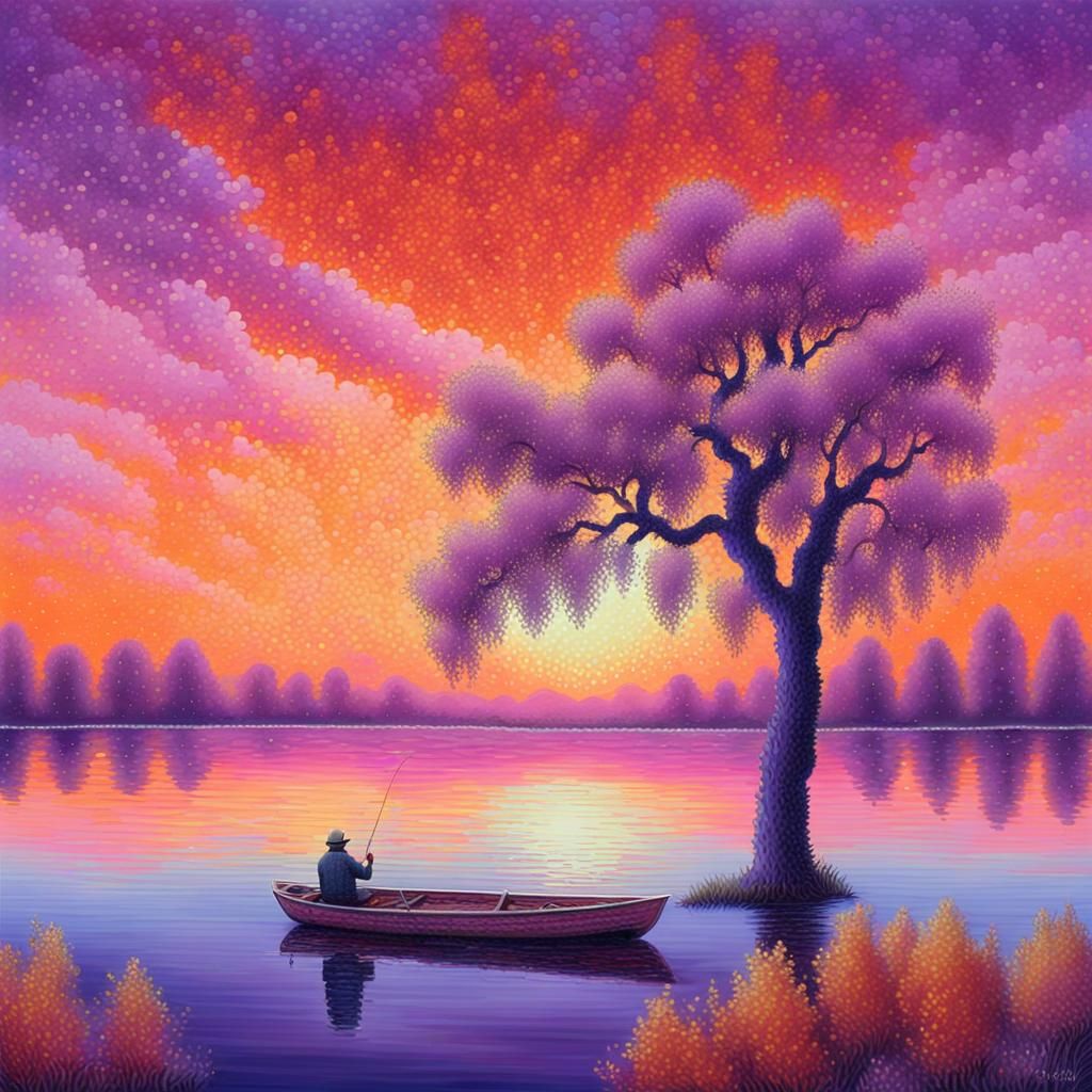 Whispers of the Dotted Sunset  by @subscorpion