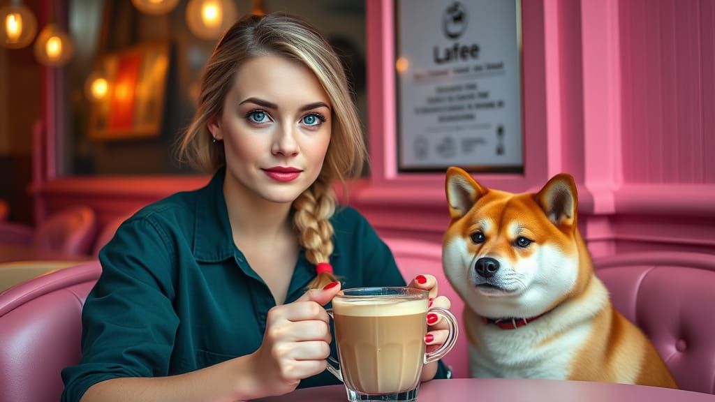 Shiba and latte.