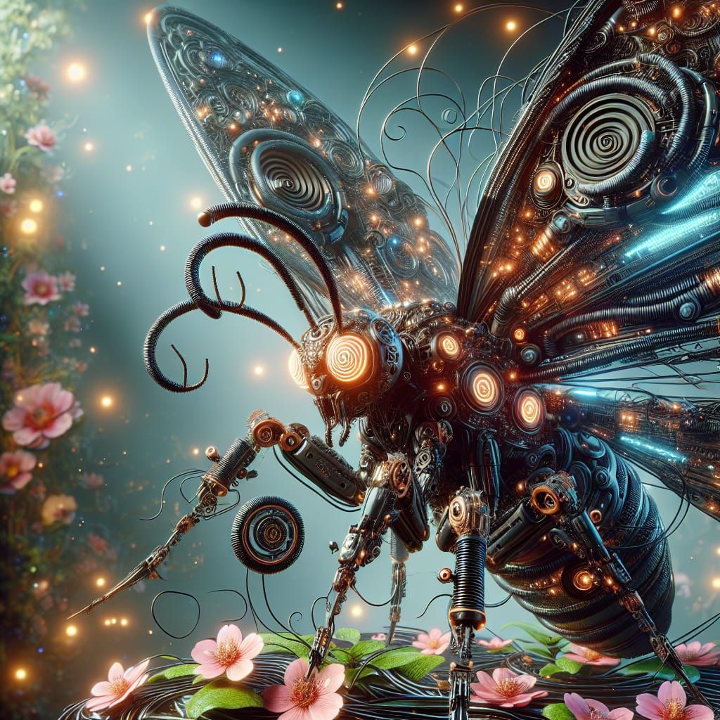 Cyborg Moth  by @Stare