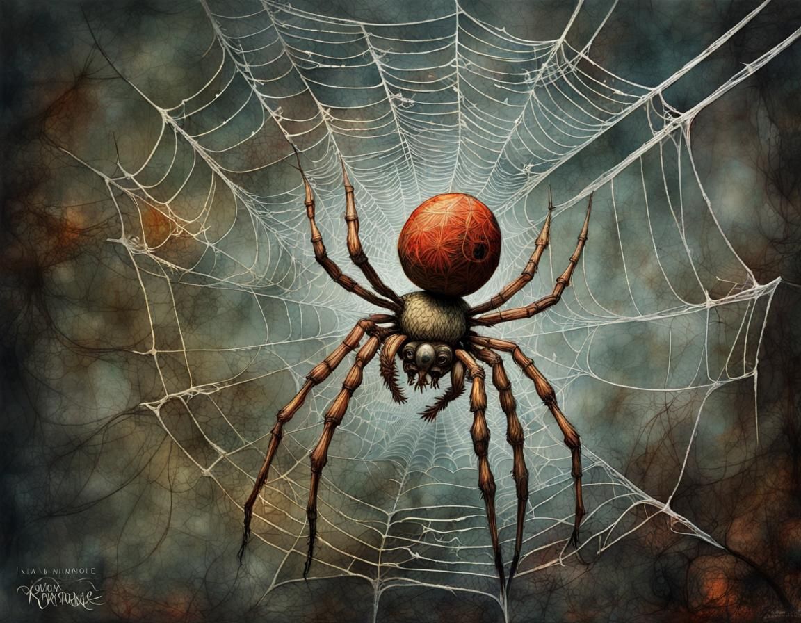 (Intricate empty spider web 1.5) by Jean-Baptiste Monge and Norman ...