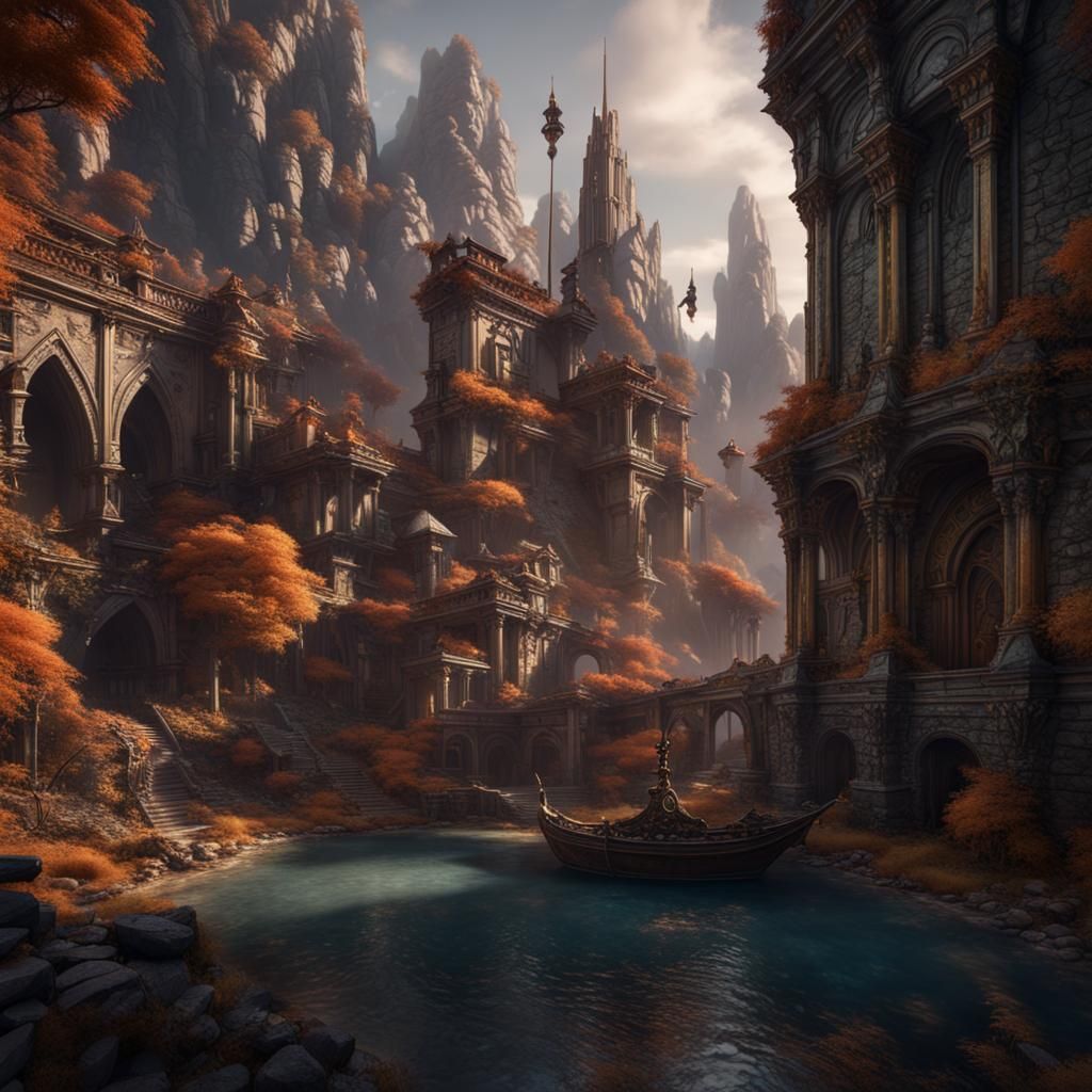 serene castle lake
